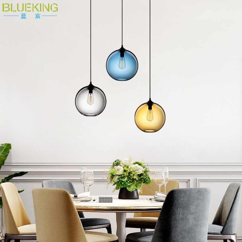 Glass Ball Pendant Lights Fixtures