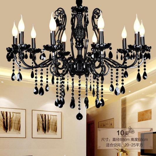 Antique Black Crystal Chandelier