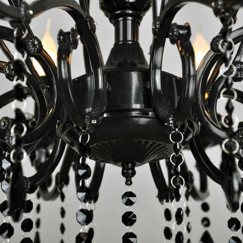 Antique Black Crystal Chandelier