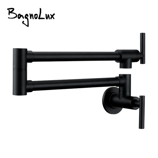 Pot Filler Faucet Wall Mount Matt Black